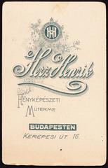 Historical photograph of Herz Henrik's photographic studio at Rákóczi (Kerepesi) út 16, Budapest