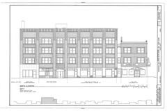 Historic architectural drawing of Herndon and Atlantic Life Building on Auburn Avenue in Atlanta