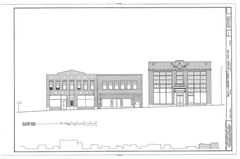 Historic commercial buildings on Auburn Avenue in Atlanta, Fulton County, Georgia