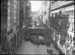 New Zealand soldiers at 1938 Anzac Day commemoration in Martin Place