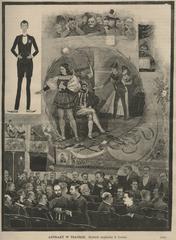 Audience seated in the lobby of Teatr Rozmaitości during an intermission