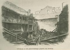 View from the first floor box seats to the stage of Teatr Rozmaitości in Warsaw after the fire