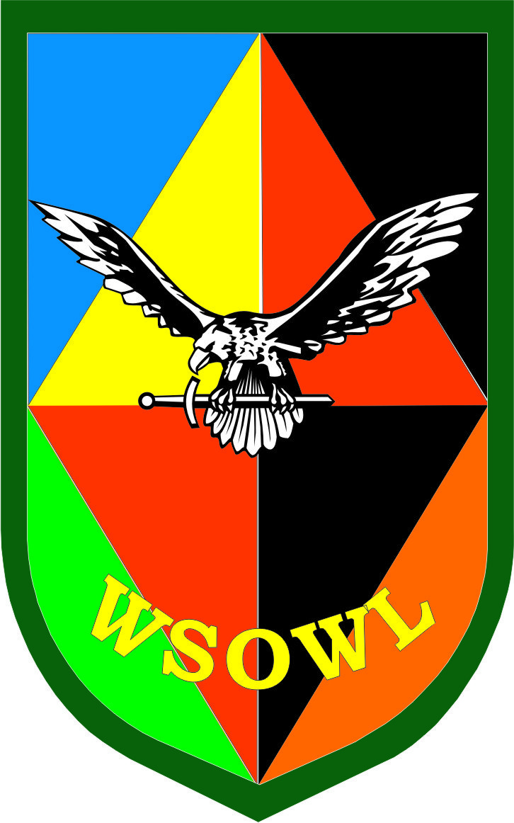 Polish Land Forces Officer School emblem on dress uniform badge