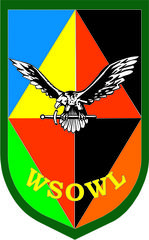 Polish Land Forces Officer School emblem on dress uniform badge