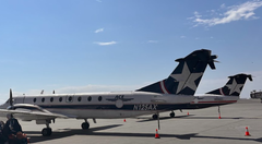 Alaska Central Express airplanes parked at Anchorage Airport