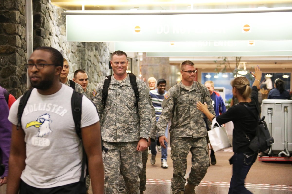 Alaska Army National Guard soldiers returning from deployment at Guantanamo Bay