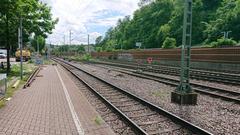 Railway infrastructure works at Bahnhof Grötzingen in May 2024