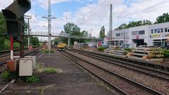 railway infrastructure works at Bahnhof Grötzingen in May 2024