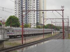 CPTM Train 1400 on Line 12 at a station platform