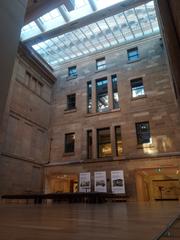 Australian Museum exterior with grand architecture and blue sky