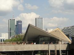 Warszawa Ochota railway station platform with train and tracks