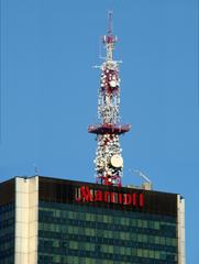 Aerials on the roof of Marriott Hotel Warsaw Poland