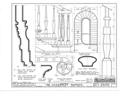 Historic Governor's Mansion in Austin Texas architectural drawing