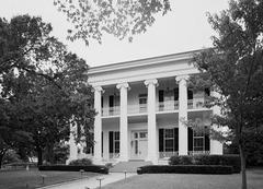 Facade of the Texas Governor's Mansion at 1010 Colorado Street in Austin, Travis County, Texas
