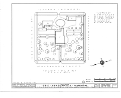 Governor's Mansion at 1010 Colorado Street in Austin, Travis County, Texas architectural drawing