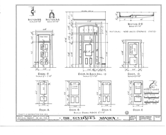 Governor's Mansion at 1010 Colorado Street in Austin, Texas, Historic Architectural Blueprint