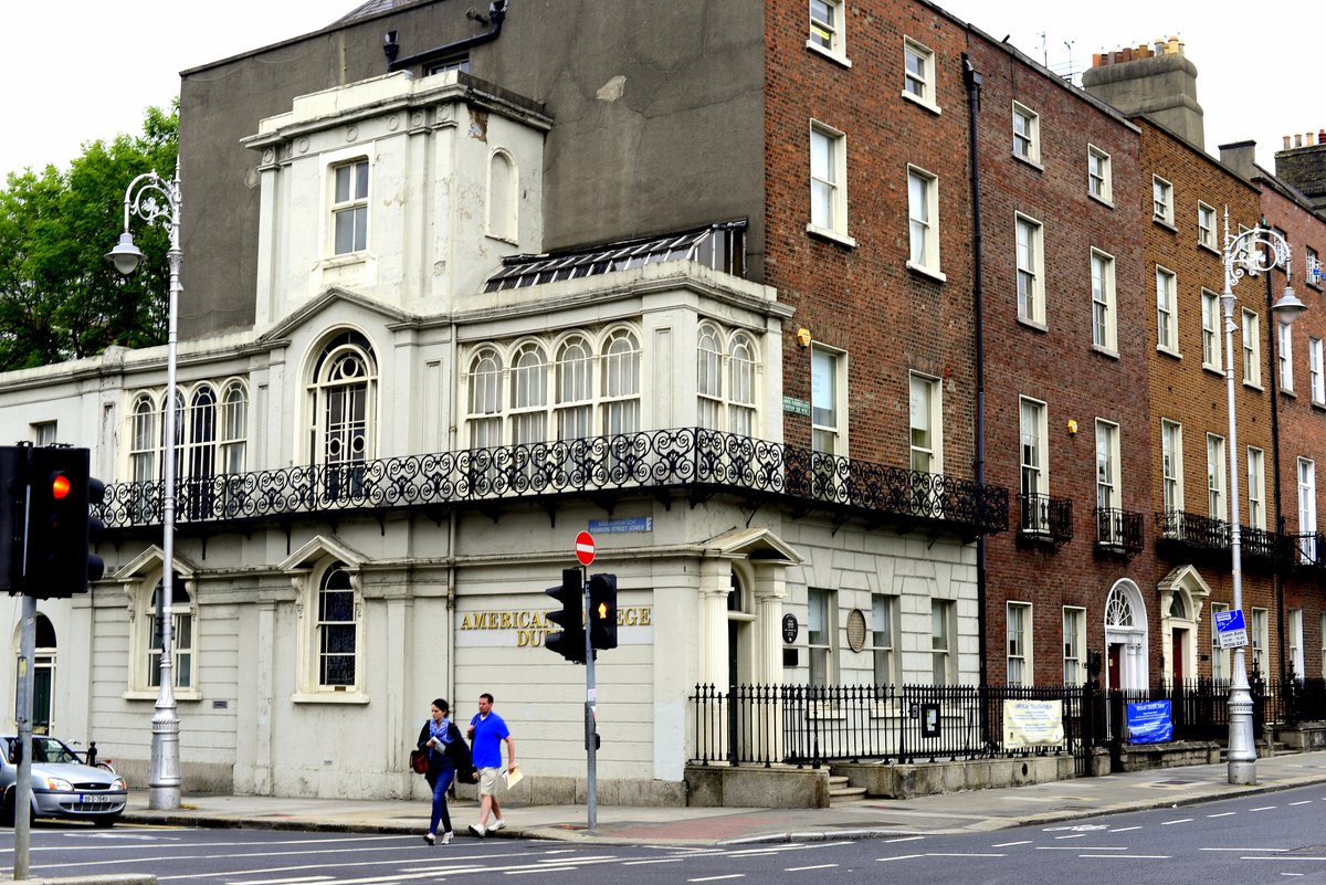 American College Dublin building, childhood home of Oscar Wilde, Dublin Ireland