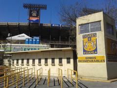 Ticket office at Universitario Stadium with people queuing
