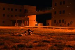 13th Air Support Tactical Air Control Party Airmen securing village during mission qualification training at Fort Carson