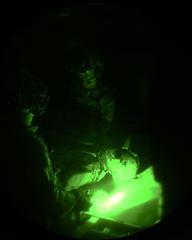 Airmen from 13th Air Support Operations Squadron performing personnel rescue training at Fort Carson under opposing fire