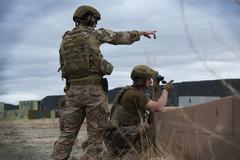 Explosive Ordnance Disposal team members training for improvised explosive device detection at Fort Carson Airburst Range