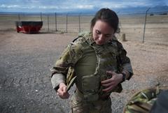 U.S. Air Force Senior Airman Raliegh Mercer preparing for Explosive Ordnance Disposal training at Fort Carson Airburst Range