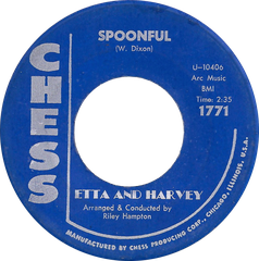 Spoonful US 7 inch vinyl single side A label by Etta and Harvey