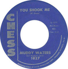 Side-A label of US vinyl single You Shook Me by Muddy Waters