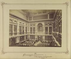Historic ornate ceremonial hall of the University Library at Ferenciek tere, Budapest between 1880 and 1890