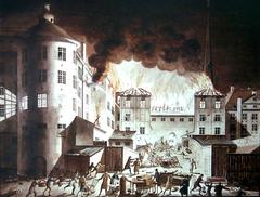 The Cruuska Palace on fire in 1802