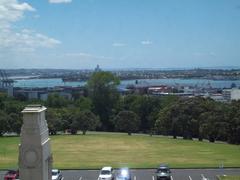 Auckland city panorama with skyline and harbor