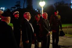 Deputy Secretary of State Kurt Campbell laying a wreath during a ceremony in Auckland on August 30, 2024