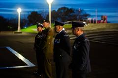 Deputy Secretary of State Kurt Campbell laying a wreath during a ceremony in Auckland on August 30, 2024