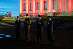 Deputy Secretary of State Kurt Campbell laying wreath during ceremony in Auckland on August 30, 2024