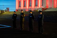 Deputy Secretary of State Kurt Campbell laying wreath at ceremony in Auckland August 30 2024