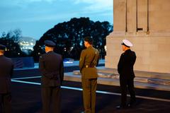 Deputy Secretary of State Kurt Campbell laying a wreath in Auckland on August 30, 2024