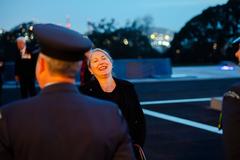 Deputy Secretary of State Kurt Campbell laying a wreath during a ceremony in Auckland on August 30, 2024