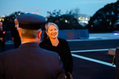 Deputy Secretary of State Kurt Campbell laying wreath at ceremony in Auckland August 30 2024