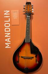 Mandolin musical instrument displayed in Grammy Museum