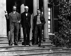 Goldwin Smith and two unidentified men at the Grange in Toronto