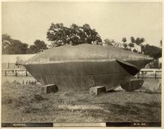 Photograph of a Confederate submarine found in Bayou St. John, Lake Ponchartrain