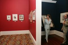 Laura Bush touring the Historic New Orleans Collection Museum with co-curator Alfred Lemmon in New Orleans' French Quarter
