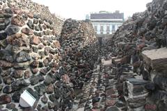 Aztec Great Temple Templo Mayor ruins in Mexico City