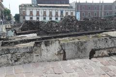 Aztec Great Temple Templo Mayor Mexico City ruins