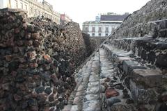 Templo Mayor Great Temple of the Aztecs in Mexico City ruins