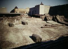 Aztec Great Temple Templo Mayor ancient ruins in Mexico City