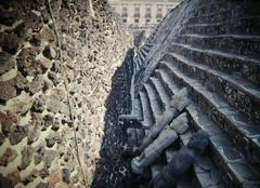 Aztec Templo Mayor ancient temple ruins in Mexico City