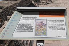 Templo Mayor ruins, ancient Mexica Aztec temple site in Mexico City with exposed stone foundations
