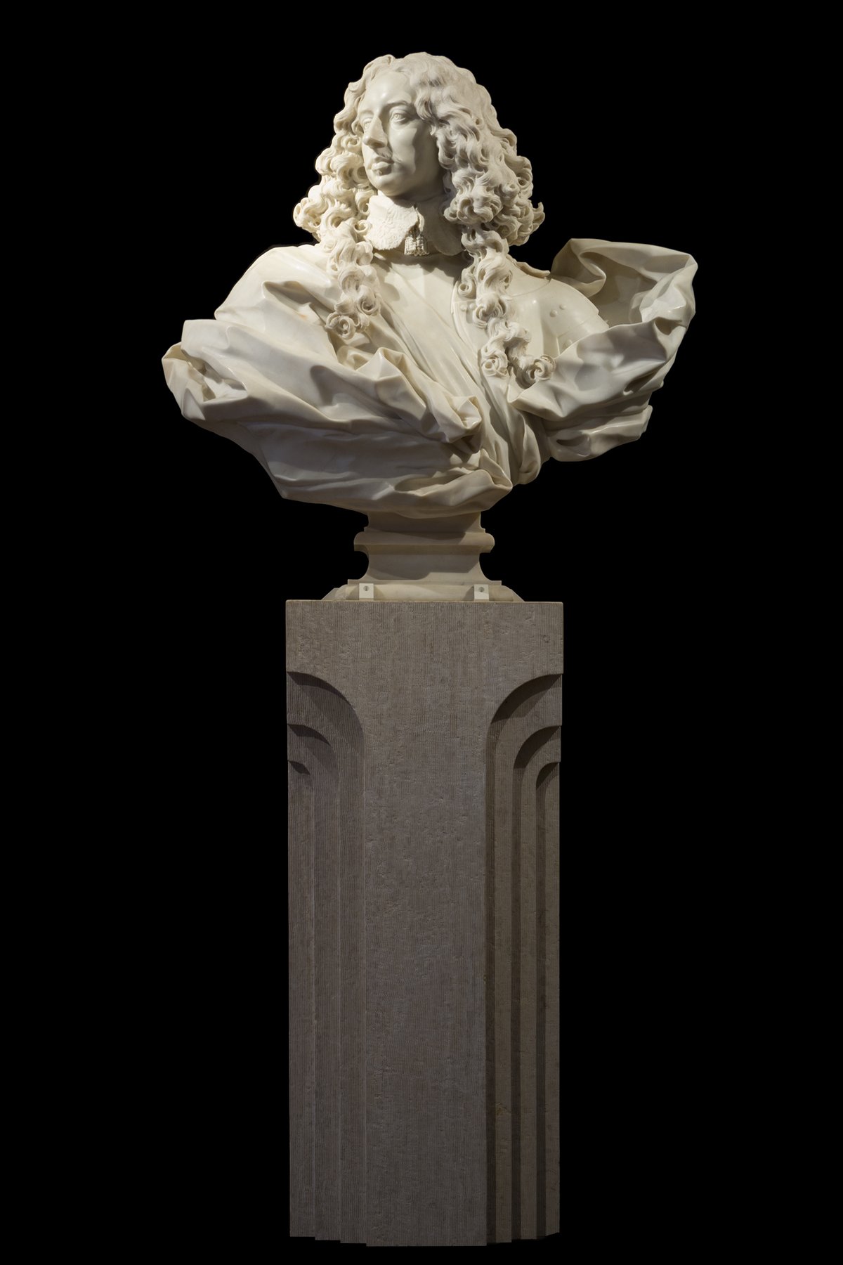 Marble bust of Francesco I d'Este sculpted by Gian Lorenzo Bernini