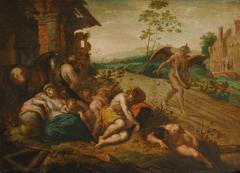 The Devil Sowing Tares painting by Abraham Bloemaert